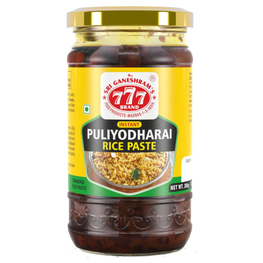 777 Puliyodharai Rice Paste Glass Jar 300g FG-0192