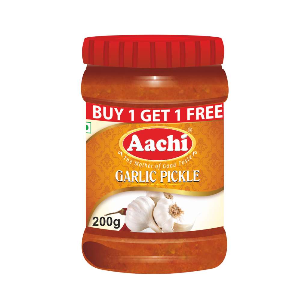 Aachi Garlic Pickle 200g (Buy One Get One Offer)