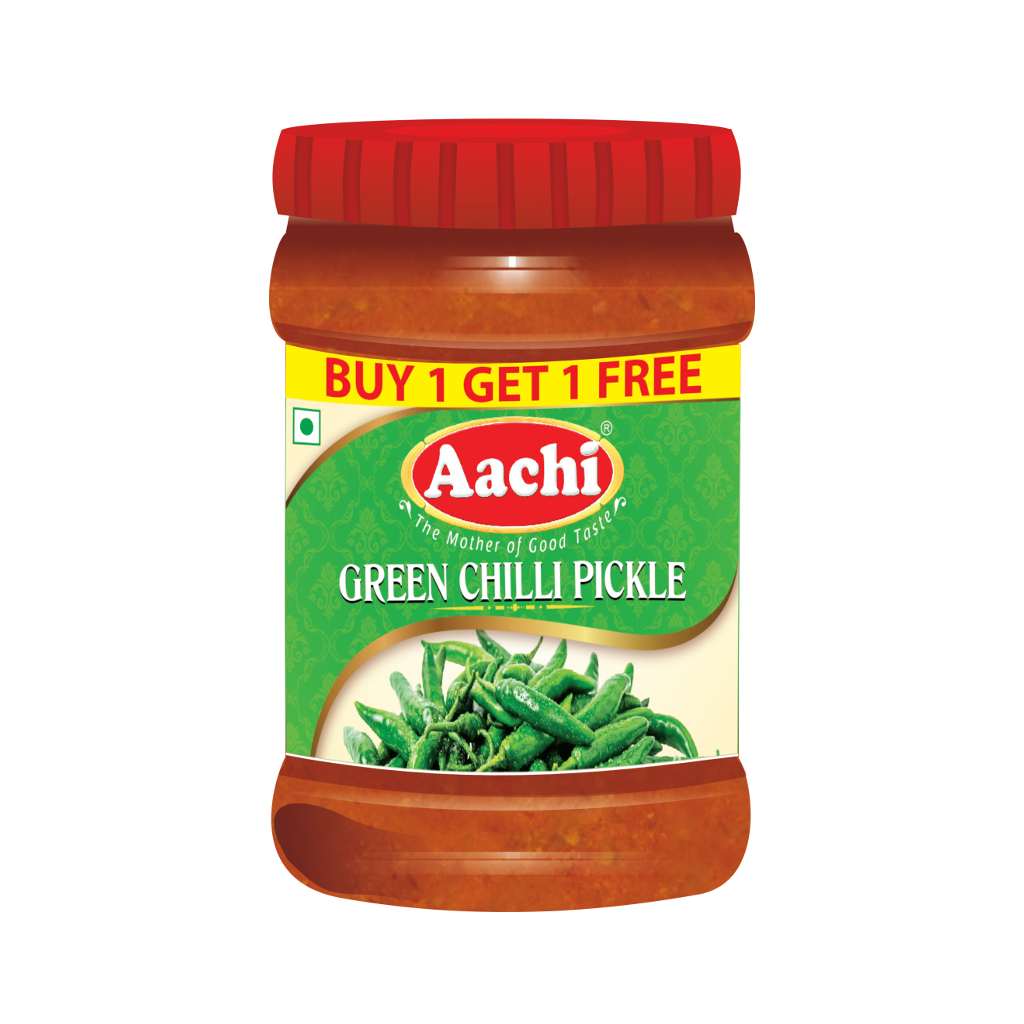 Aachi Green Chilli Pickle 200g (Buy 1 Get 1)