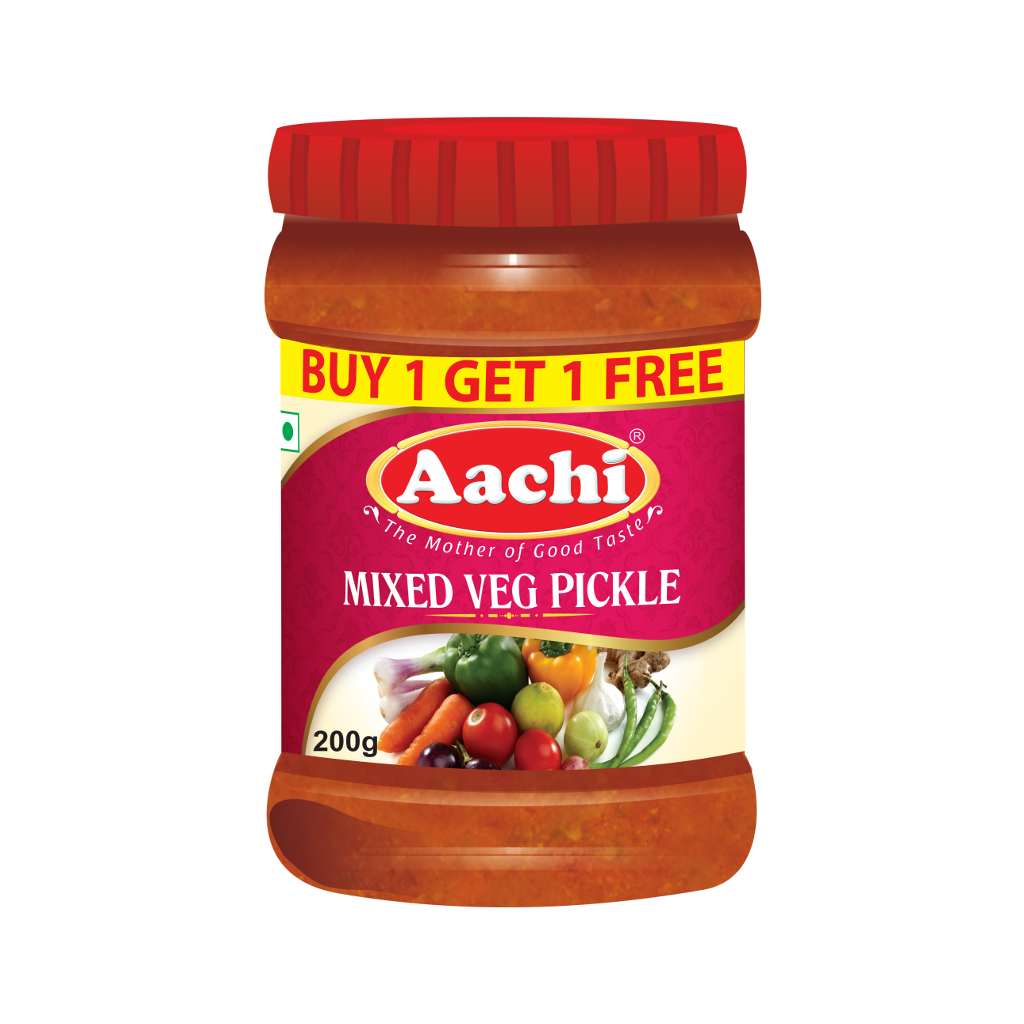 Aachi Mixed Vegetable Pickle 200g (Buy One Get One Offer)