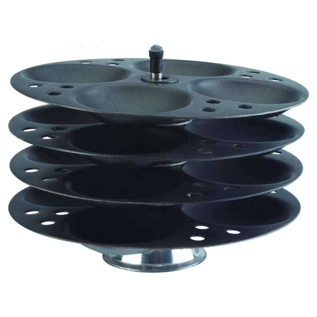 Anantha Nonstick Idli Stand 4 Plates Black