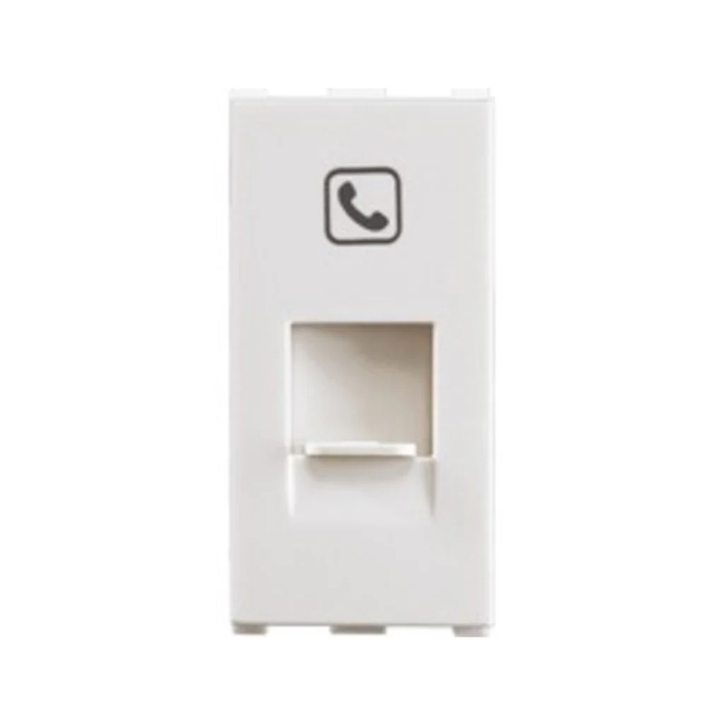 Anchor Europa 1Module RJ-11 Single Telephone Jack With Shutter WIPM2164