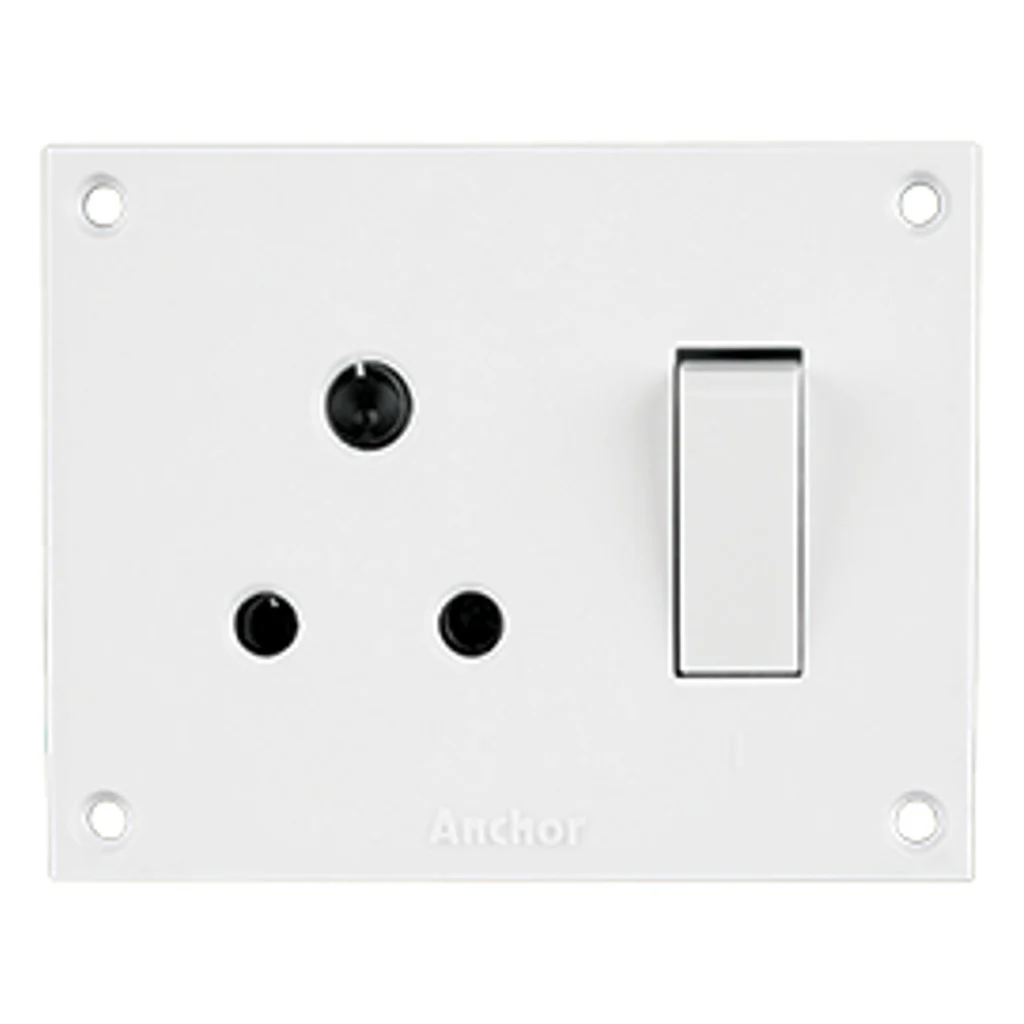 Anchor Penta Urea 6A Combinational Deluxe Switch Socket White