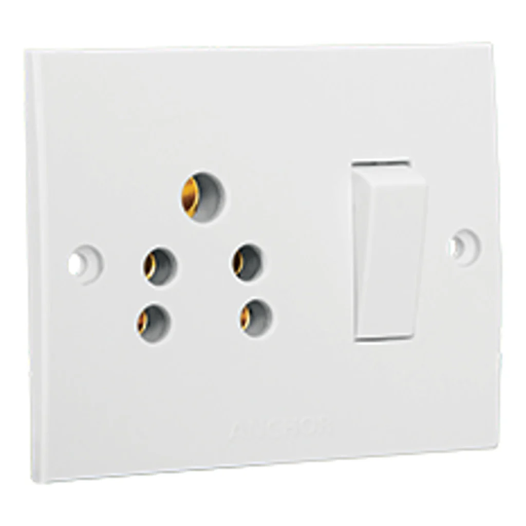 Anchor Penta Urea 6A Combinational Deluxe Switch Socket White - Image 2
