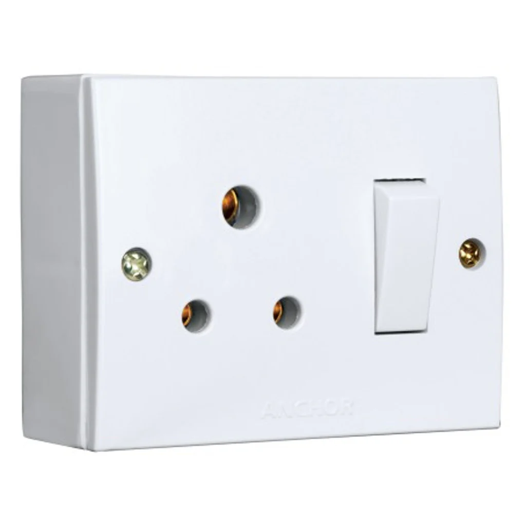 Anchor Penta Urea 6A Combinational Deluxe Switch Socket With Box White - Image 2