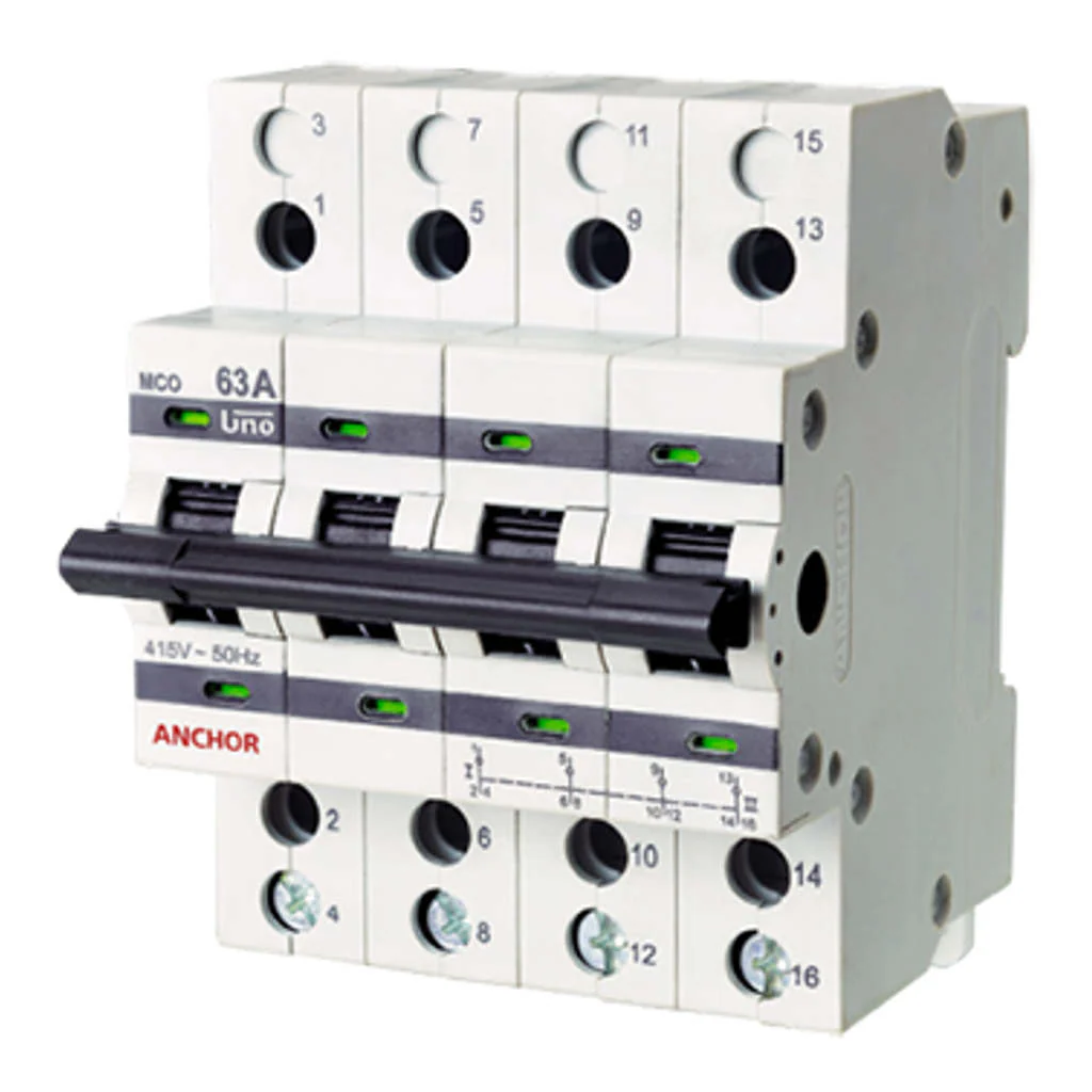 Anchor UNO MCB Changeover Switch 4 Poles