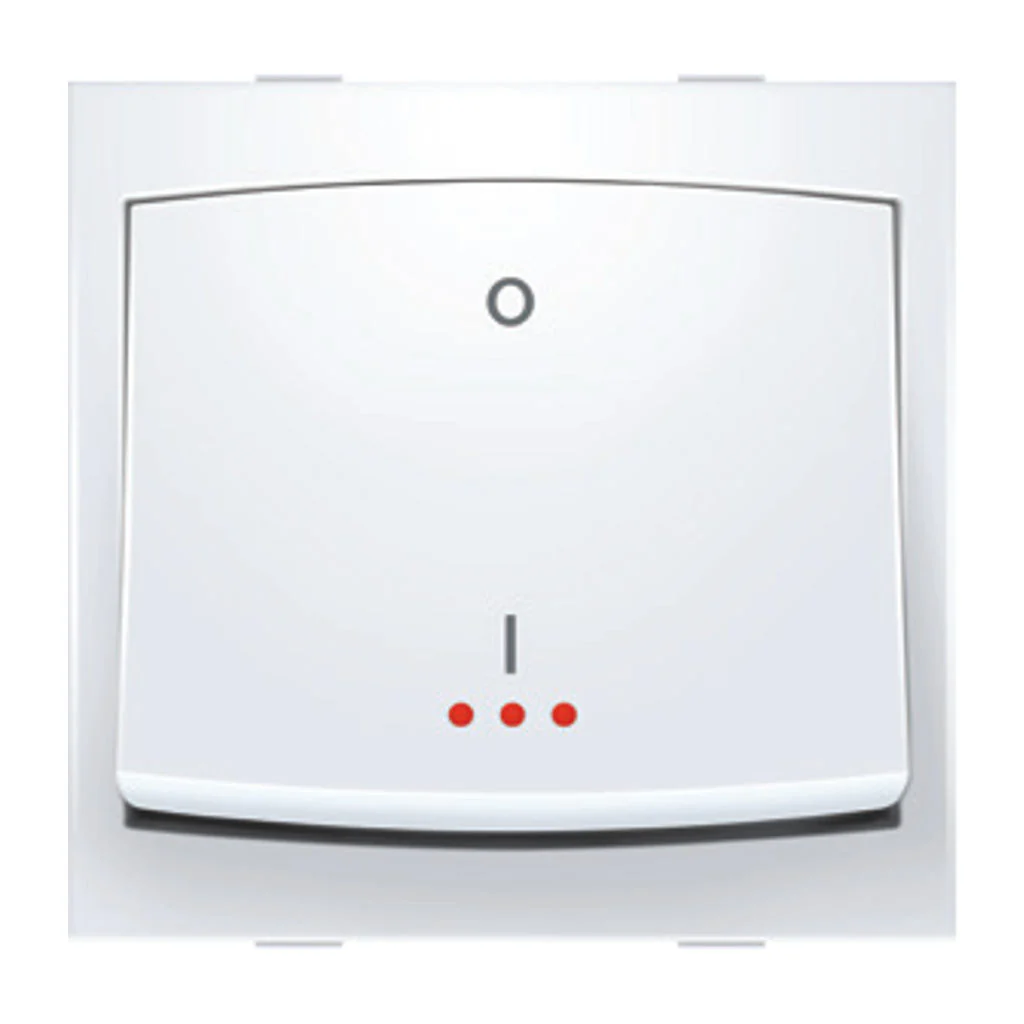 Anchor Ziva 1Way DP Switch with indicator 32A 2Module White 68032