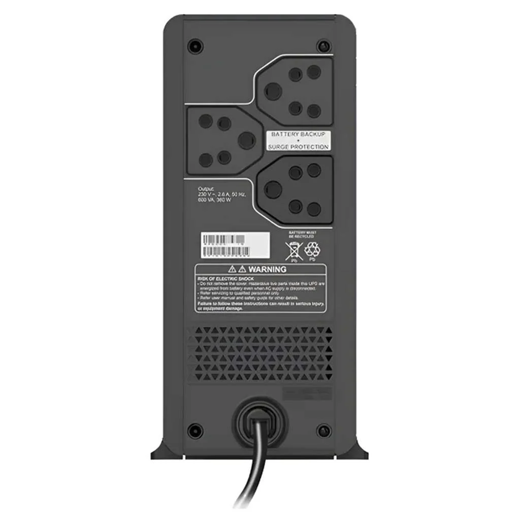 APC 230V BX600C-IN 600VA/360W Back-UPS - Image 3