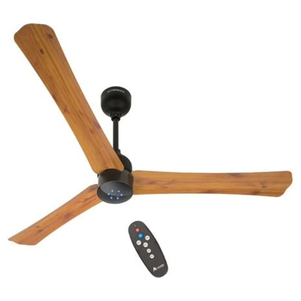 Atomberg Renesa Plus Ceiling Fan With BLDC Motor And Remote 1200mm Golden Oak Wood