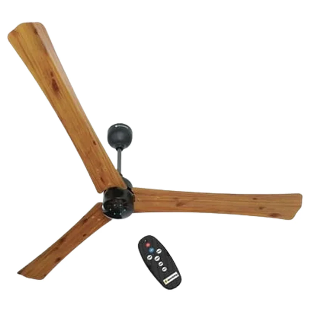 Atomberg Renesa Plus Ceiling Fan With BLDC Motor And Remote 1400mm Golden Oak Wood