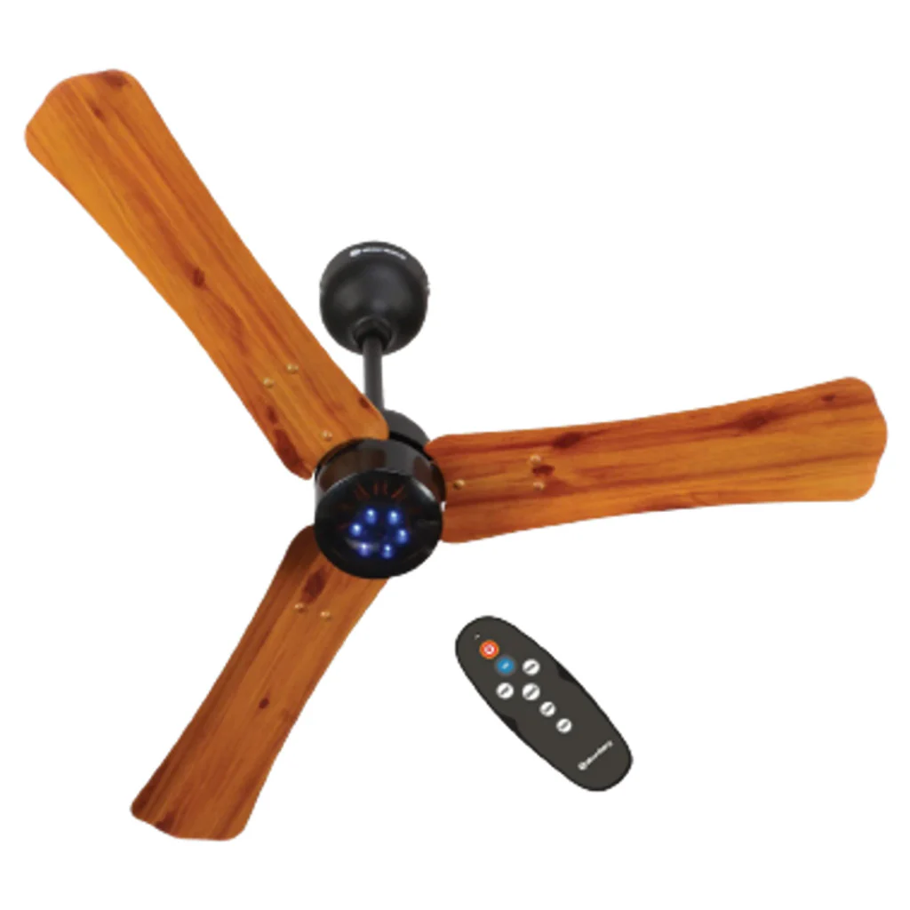 Atomberg Renesa Plus Ceiling Fan With BLDC Motor And Remote 900mm Golden Oak Wood