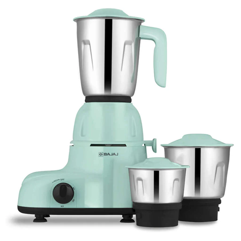 Bajaj Glory Neo Mixer Grinder 3 Jars 500 W Pastel Blue