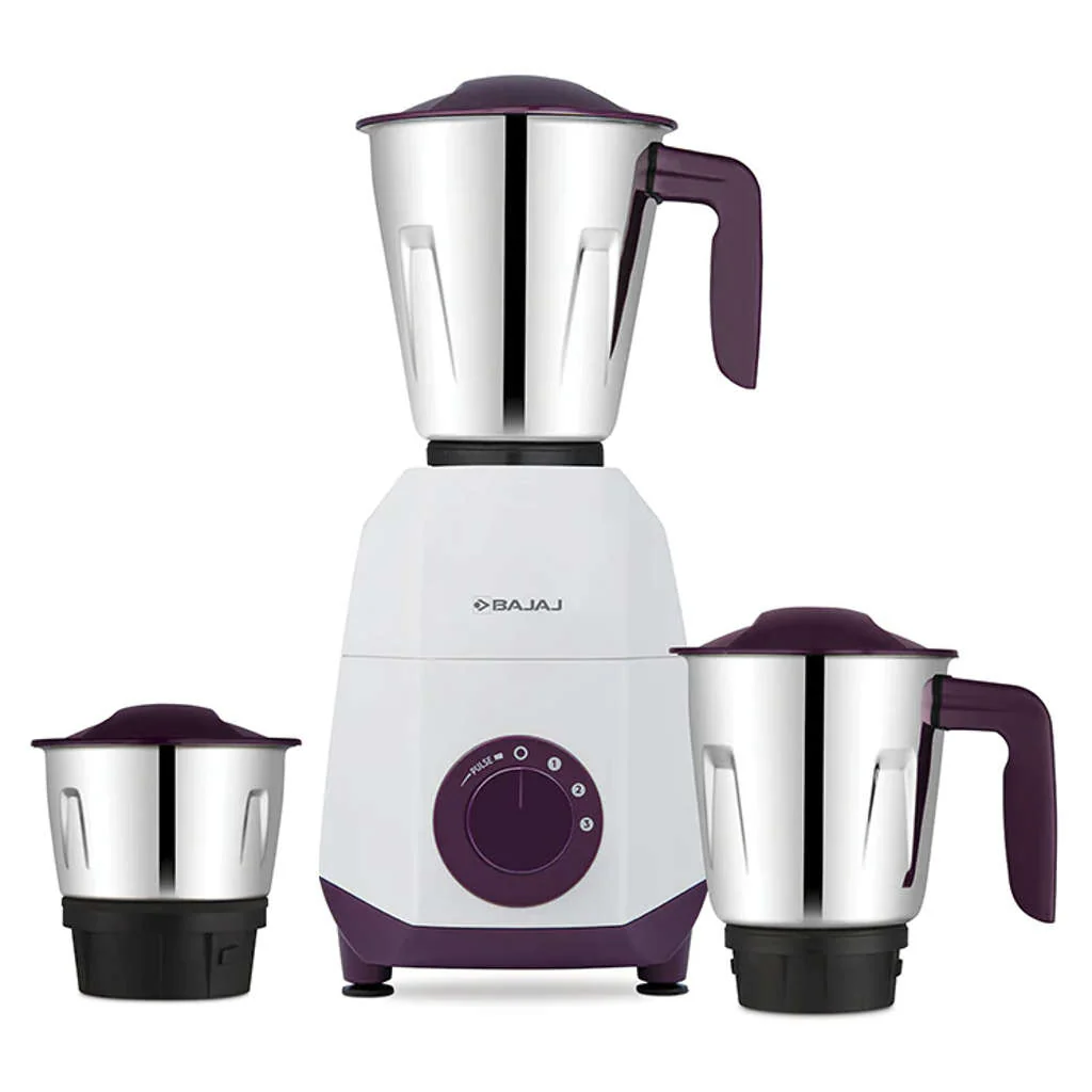 Bajaj Ninja Series Carve Mixer Grinder 3 Jars 750 W White/Purple