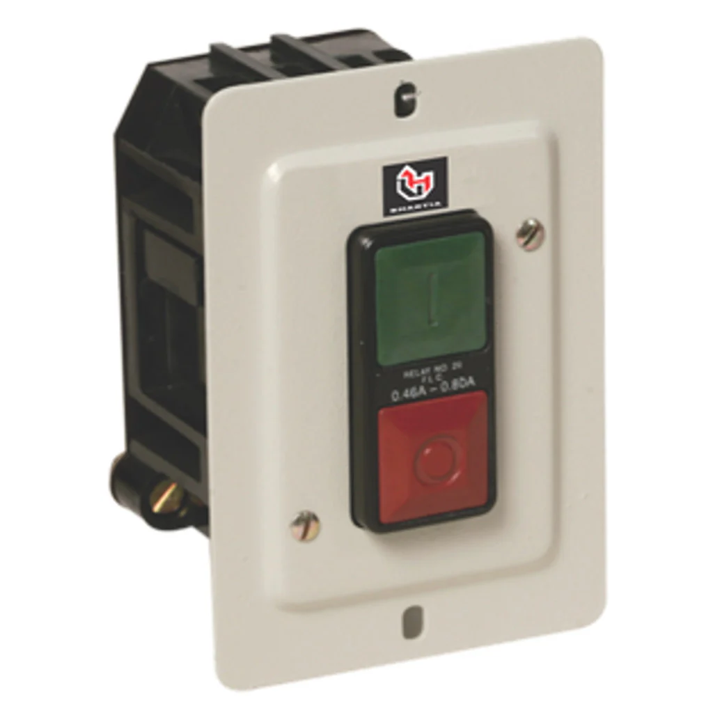BCH Mini Manual Motor Starter With UV Coil Surface Mounting Upto 10HP 3 Phase 0.46-0.80 AMLEN-20