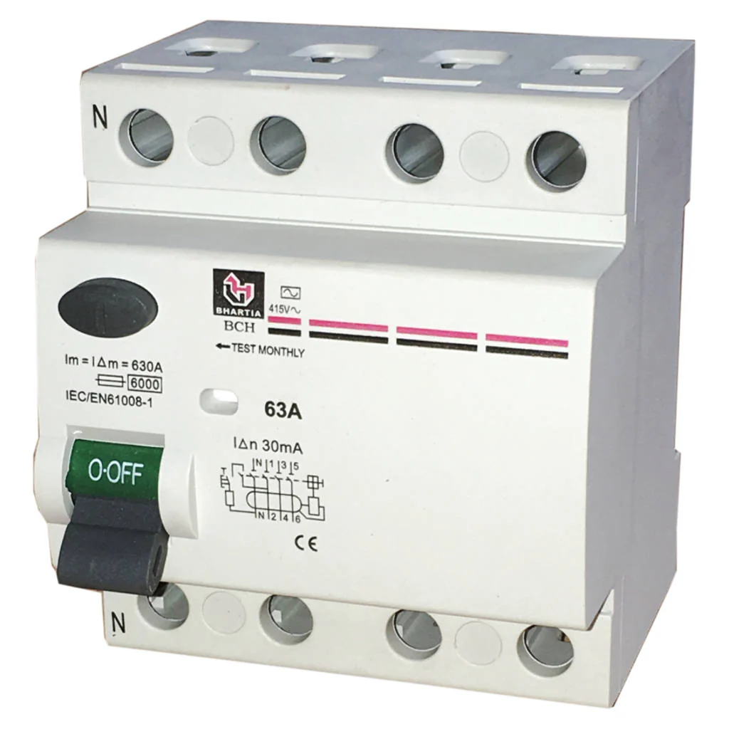 BCH RCCB Four Pole 25A 300mA BCHRCB300FPC25