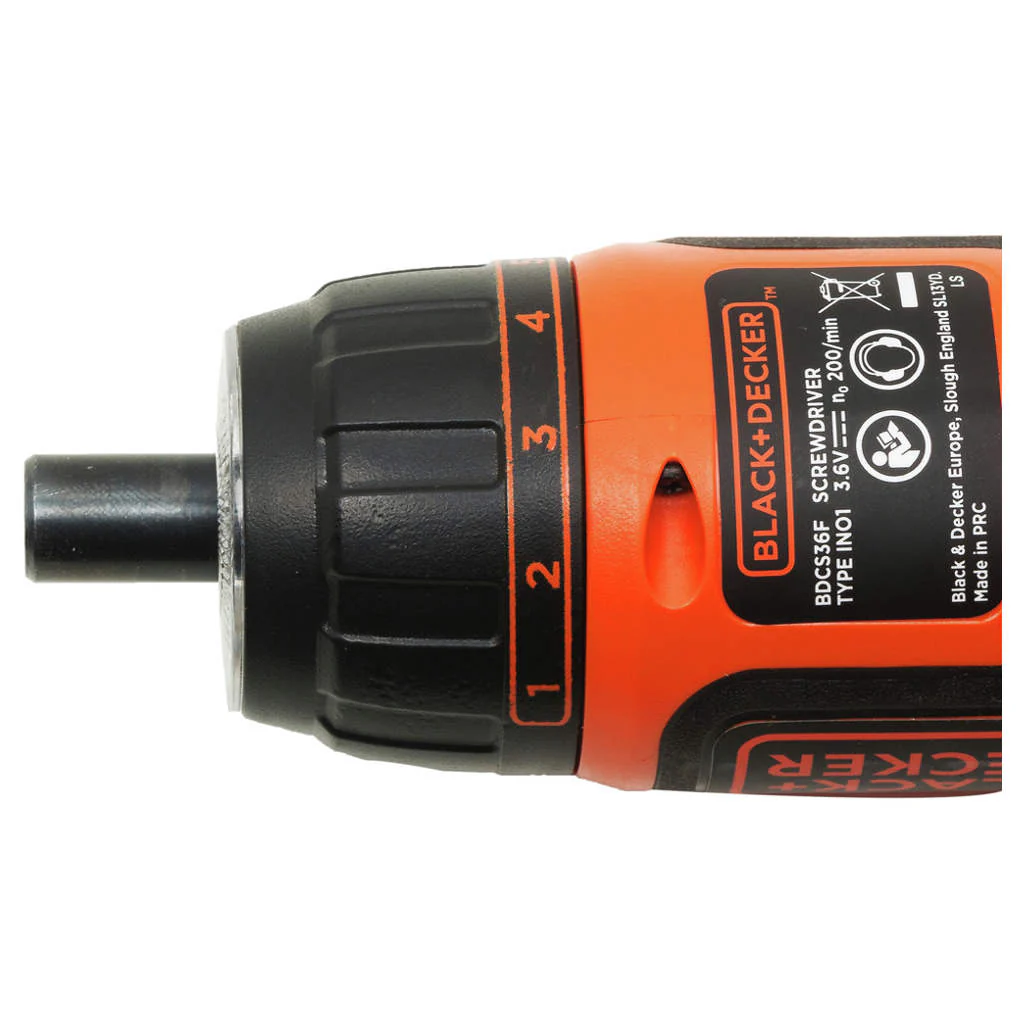 Black & Decker Cordless Screwdriver Kit 3.6V Li-Ion BDCS36F - Image 3