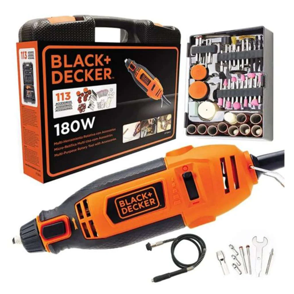 Black & Decker Electric Rotary Tool With Accessories 180W RT18KA