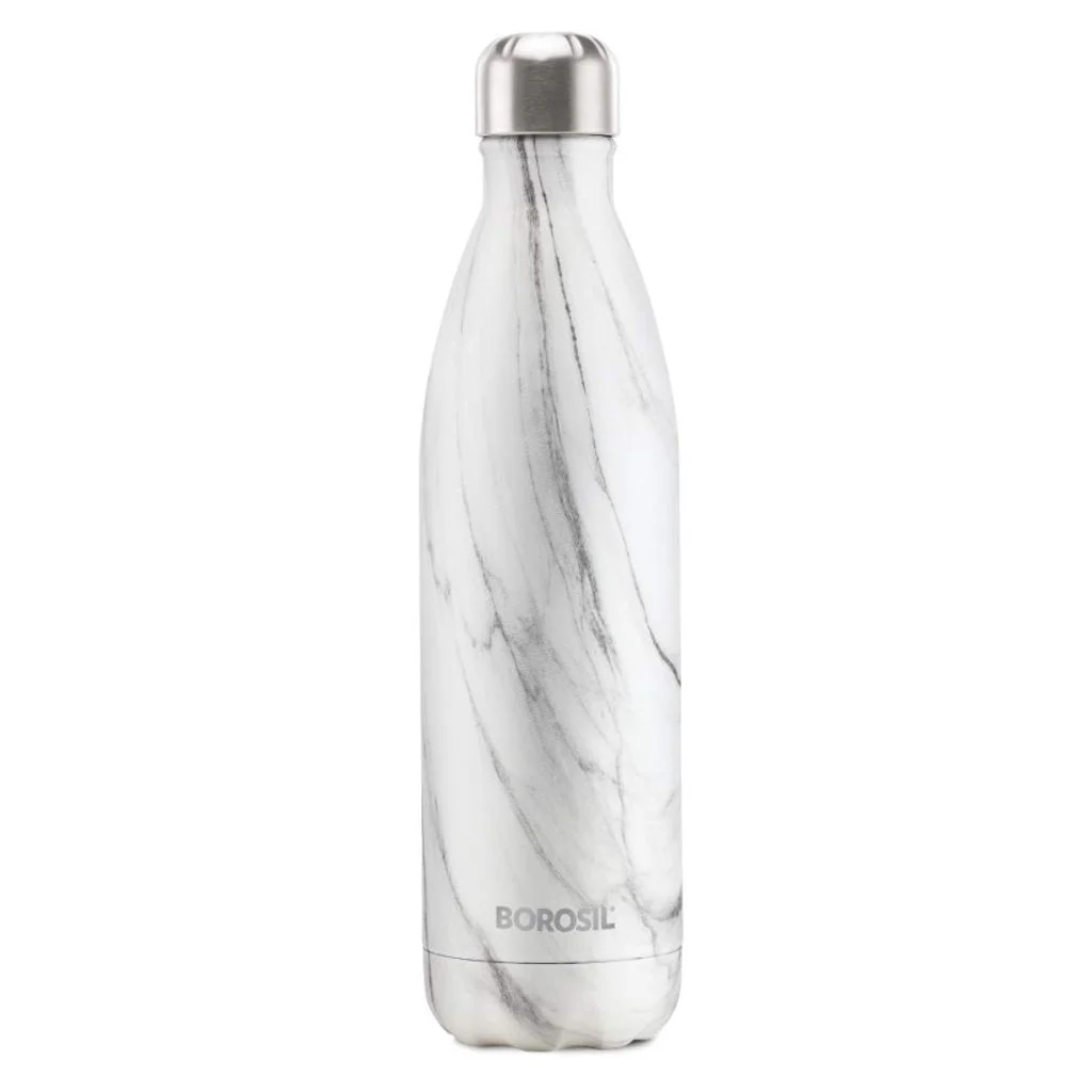 Borosil Bolt Marble Stainless Steel Water Bottle 500 ml BT0500MR207