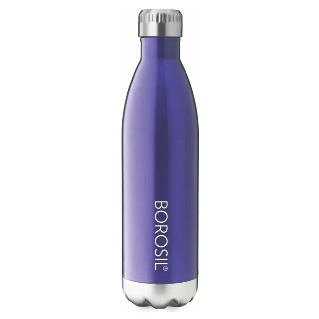 Borosil Bolt Stainless Steel Water Bottle 1000 ml Trans Blue FGBOL1000BL