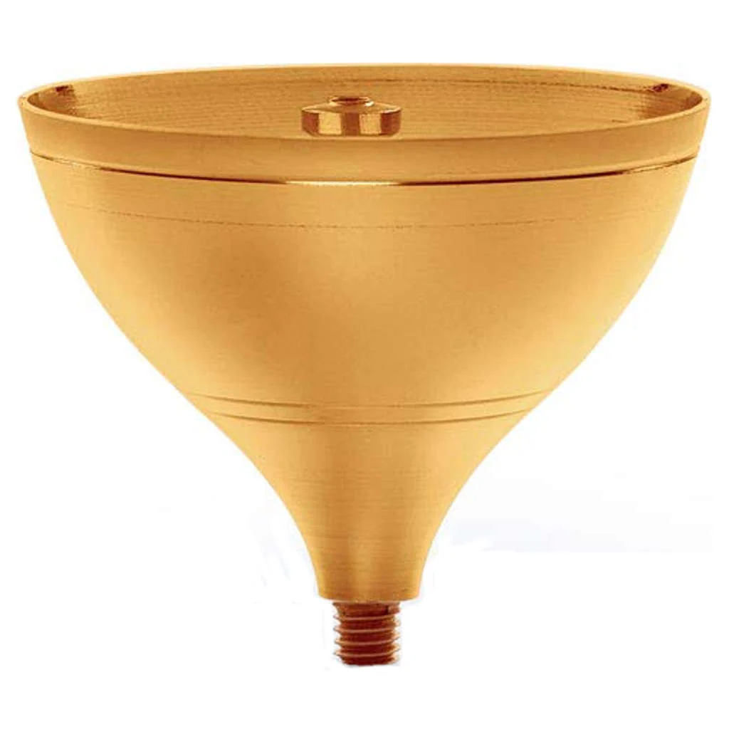 Borosil Brass Akhand Diya With Glass Chimney Medium HDTRAKDB100 - Image 3