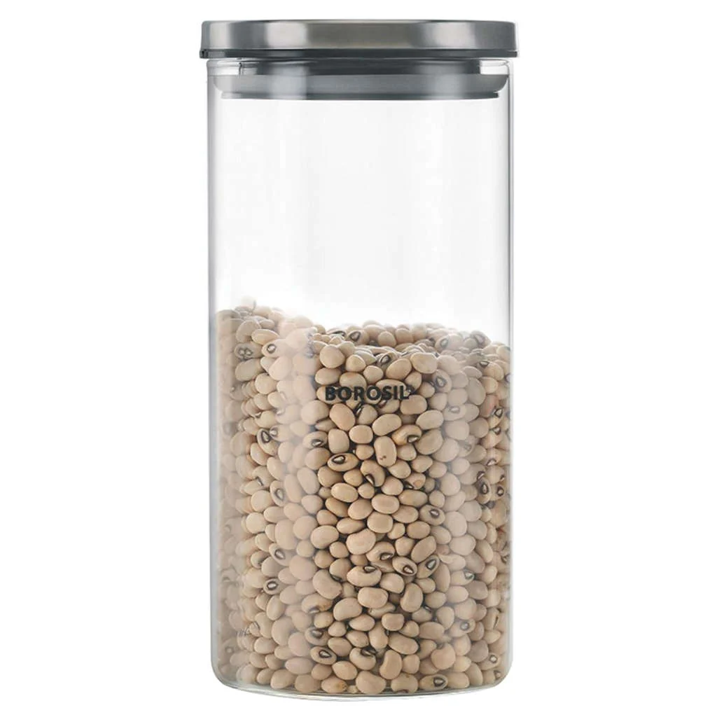 Borosil Classic Glass Storage Jar 1.2 Litre BCLJR961200