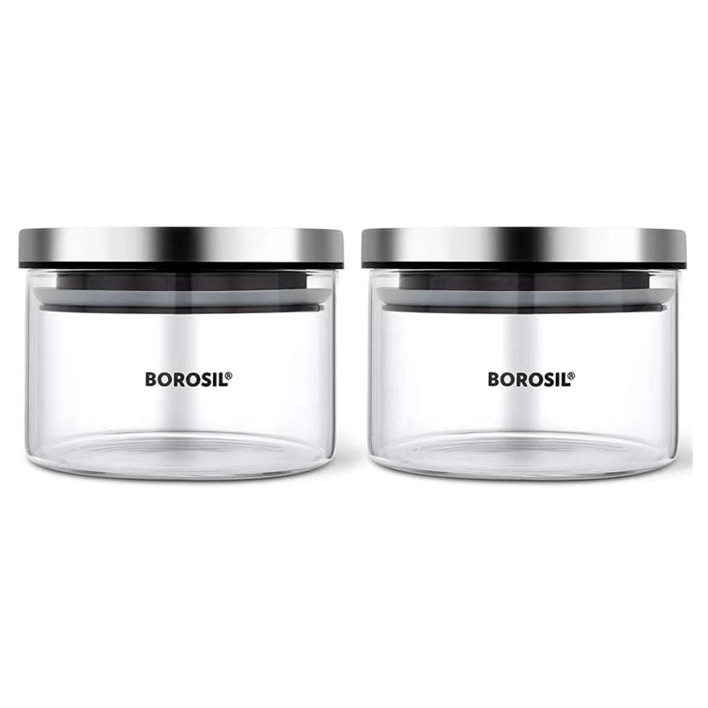 Borosil Classic Jar With Stainless Steel Lid 2 Pcs And Classic Mug 6 Pcs (300ml + 190ml) BCJRSSCM190 - Image 2