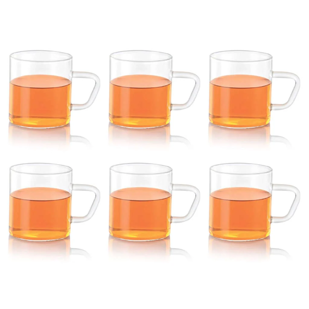 Borosil Classic Jar With Stainless Steel Lid 2 Pcs And Classic Mug 6 Pcs (300ml + 190ml) BCJRSSCM190 - Image 3