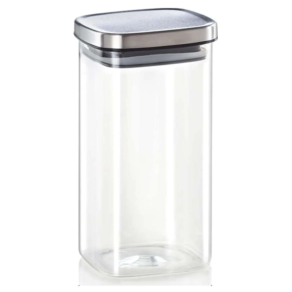 Borosil Classic Square Glass Storage Jar 1.4 Litre IJXCLSQJ1400 - Image 2