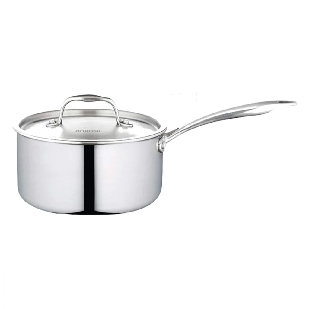 Borosil Cookfresh Five-Ply Sauce Pan 16 cm CFSP16SS31