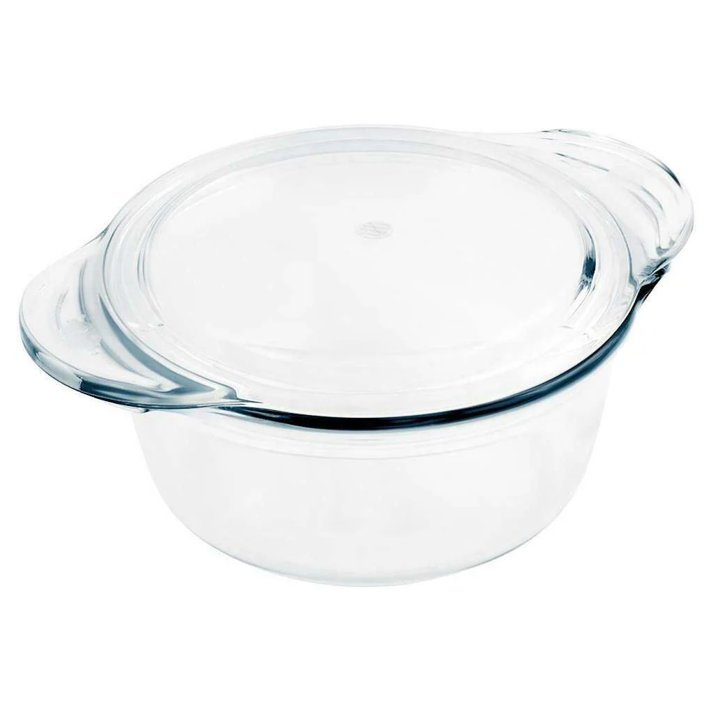 Borosil Deep Round Casserole With Flat Glass Lid 1.2 Litre IH22CA12212 - Image 2