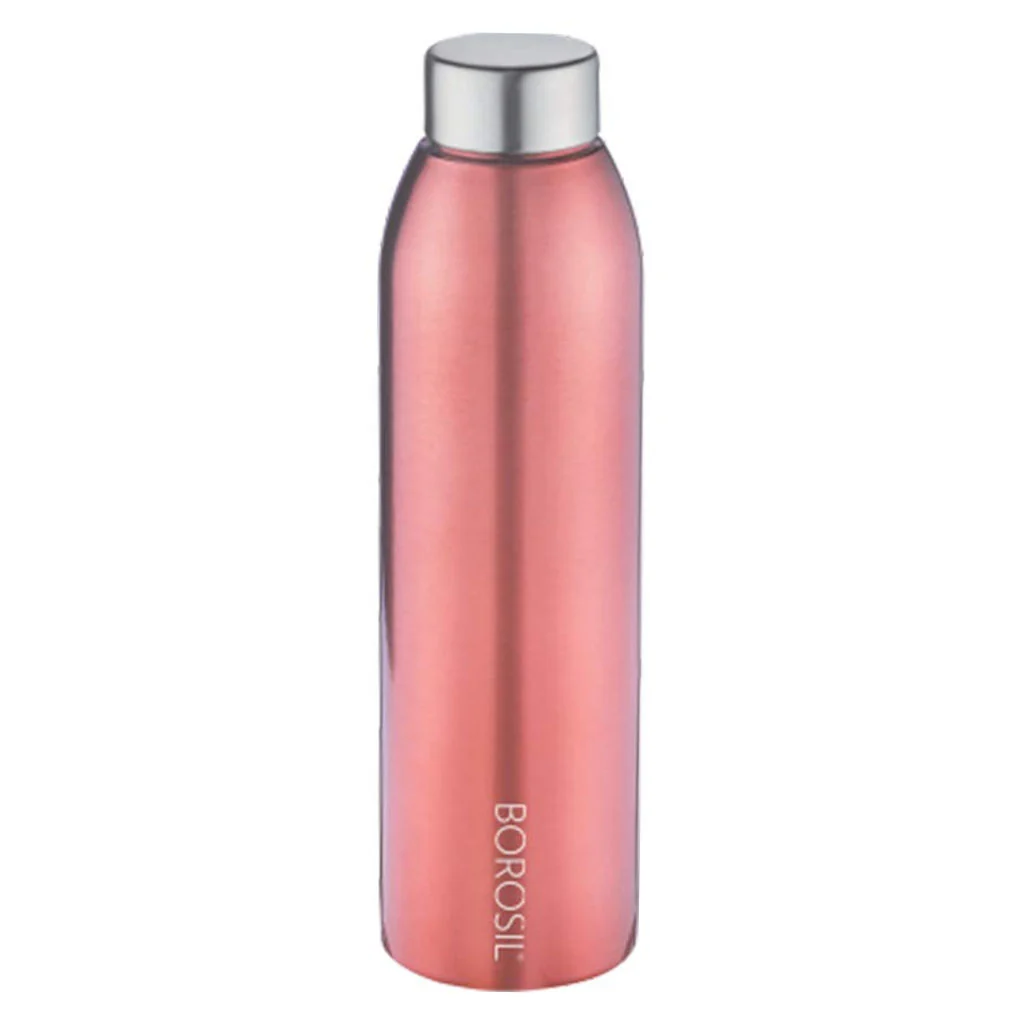 Borosil EasySip Stainless Steel Water Bottle 750 ml Pink BSW750SS12