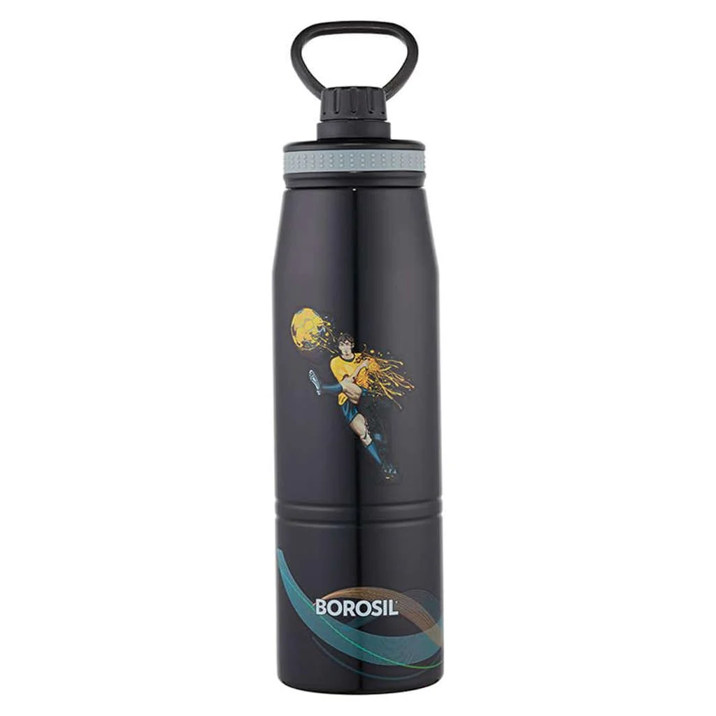 Borosil Gosport Football Stainless Steel Water Bottle 900 ml BT0900BK122