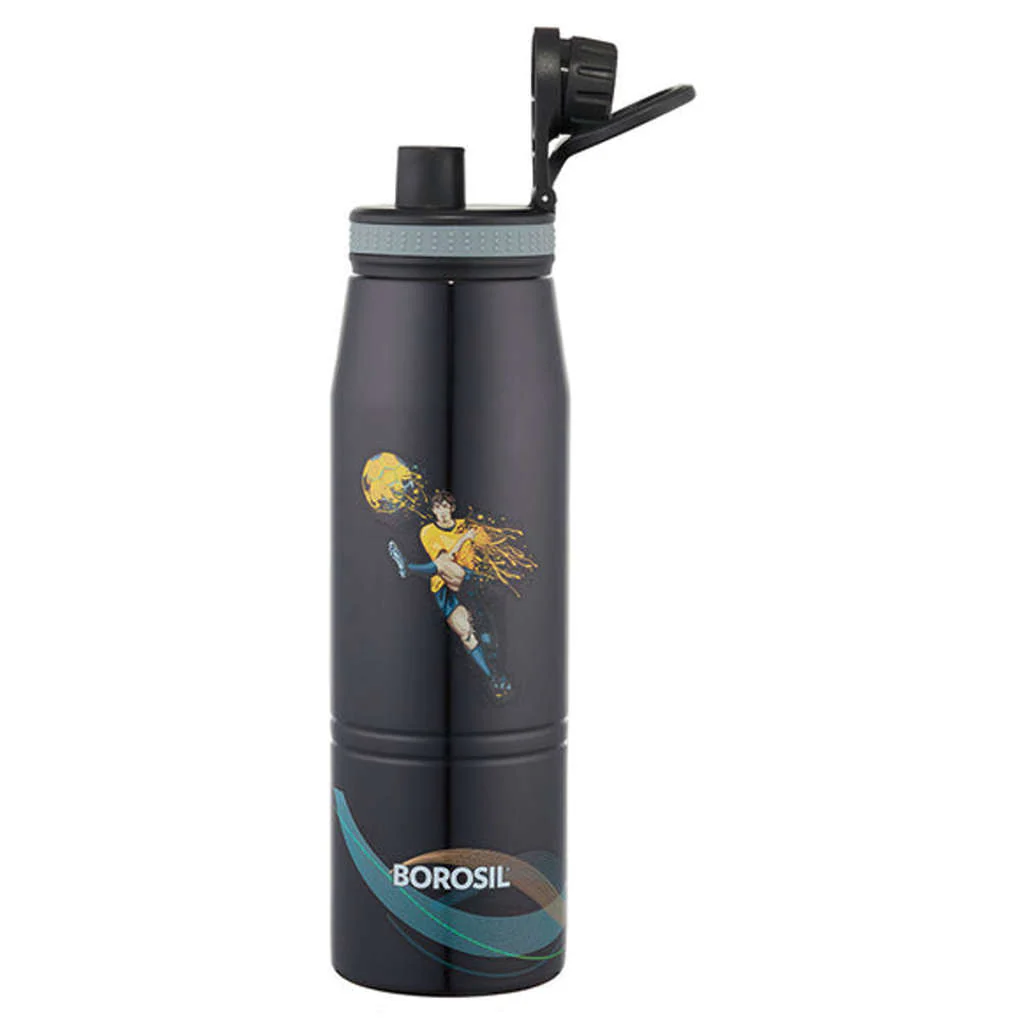 Borosil Gosport Football Stainless Steel Water Bottle 900 ml BT0900BK122 - Image 2