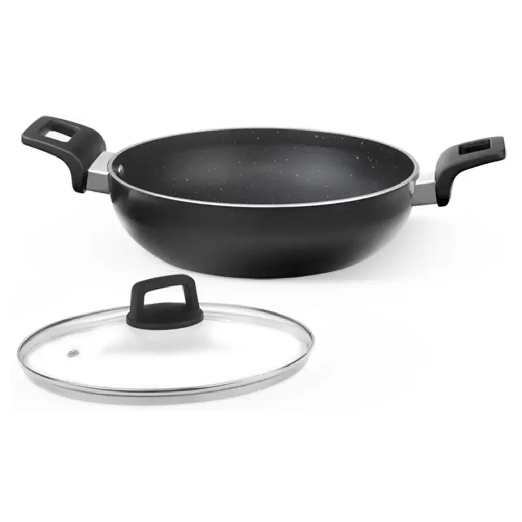 Borosil Granito Nonstick Induction Base Kadai With Lid 26 cm NSKD26GR09