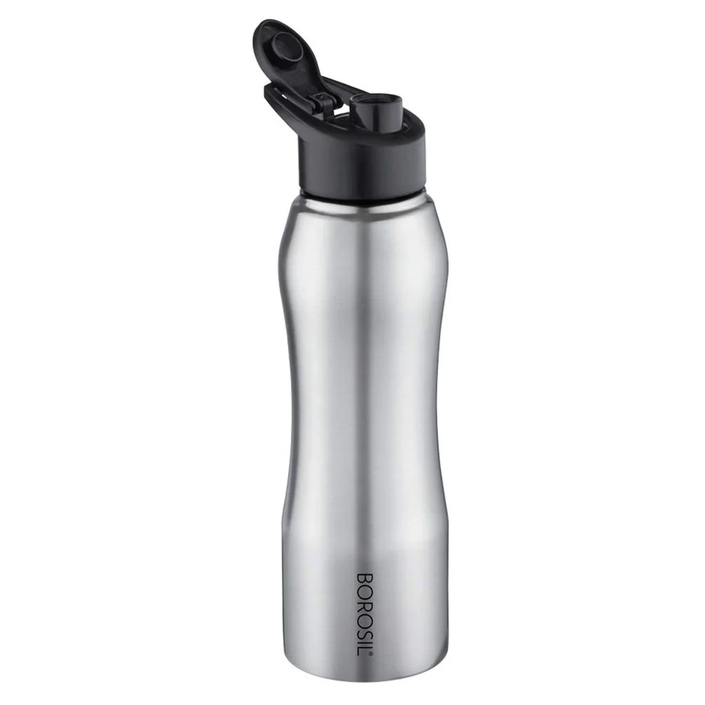 Borosil Grip N Sip Classic Stainless Steel Water Bottle 1000 ml BSW1000SS11