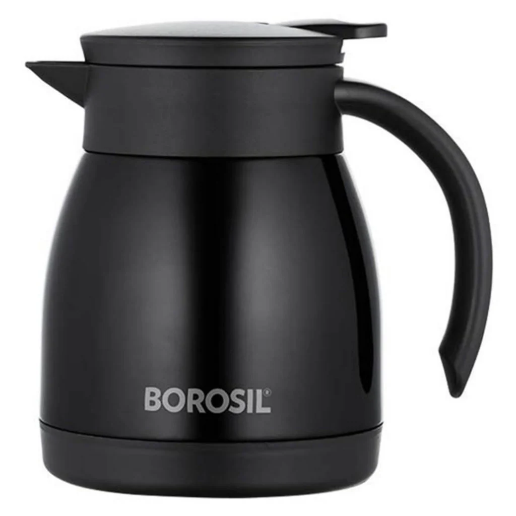 Borosil Insulated Stainless Steel Tea Pot 1.5 Litre Black FLKT15BLK19