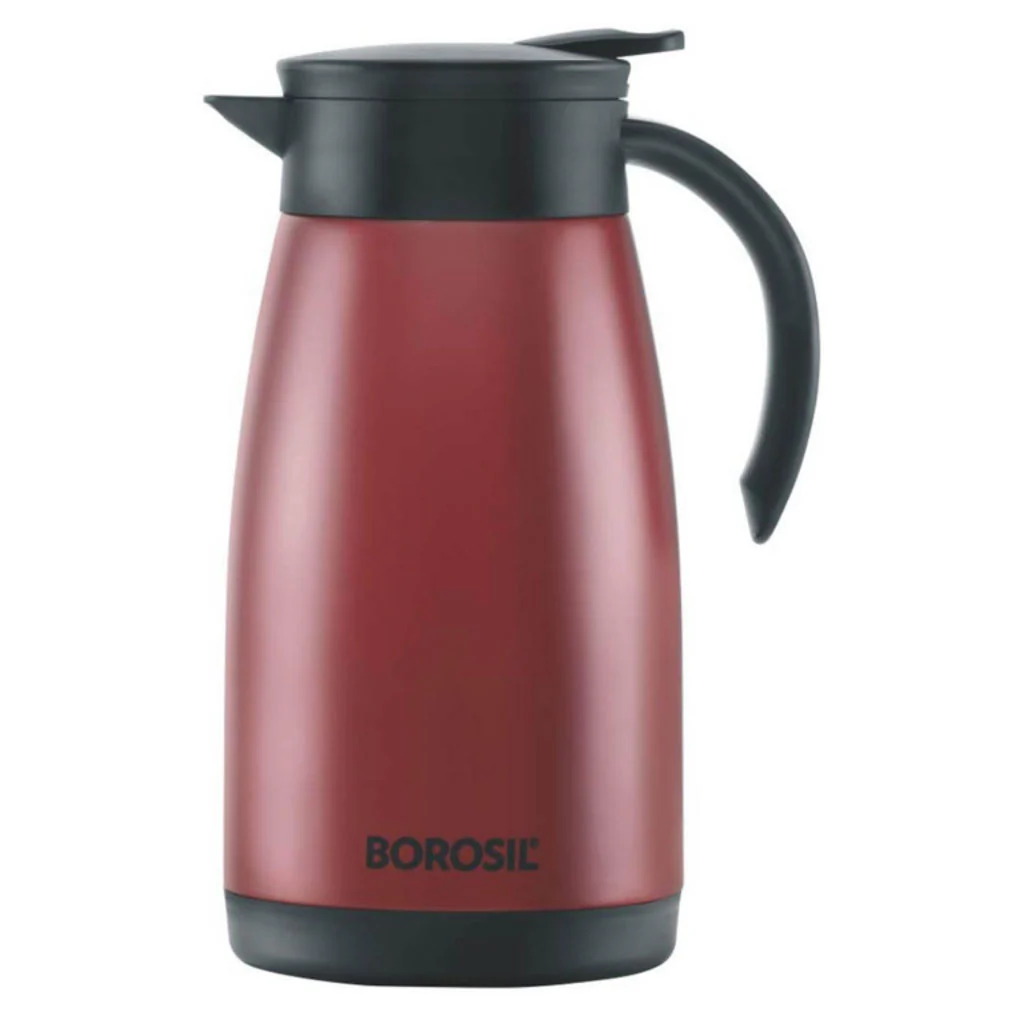 Borosil Insulated Stainless Steel Tea Pot 1.5 Litre Red FLKT15RED20