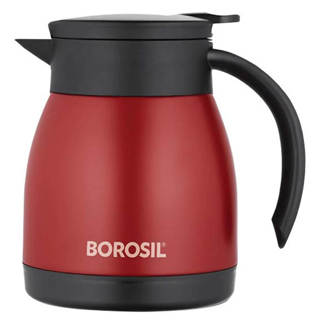 Borosil Insulated Stainless Steel Tea Pot 500 ml Red FLKT50RED12