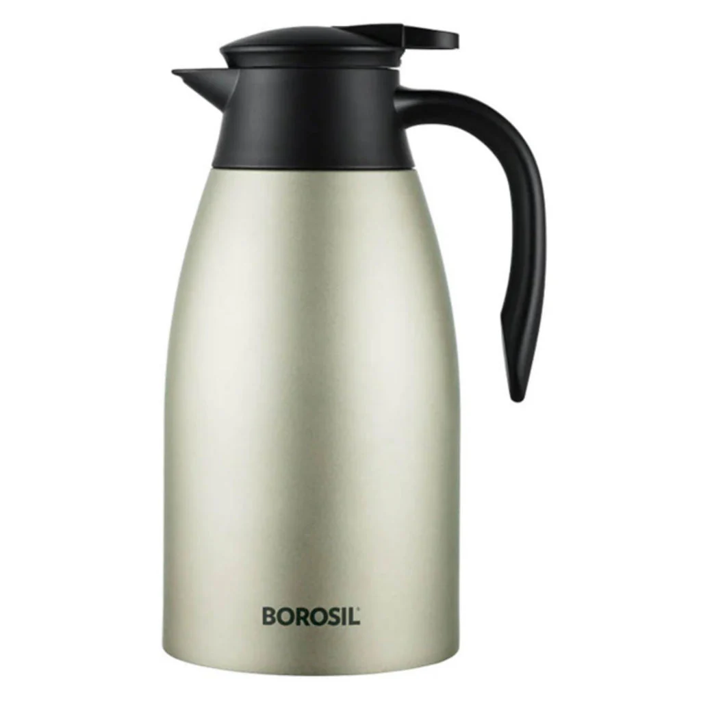 Borosil Insulated Stainless Steel Tea Pot Oyester 2 Litre FLKT20LOY11