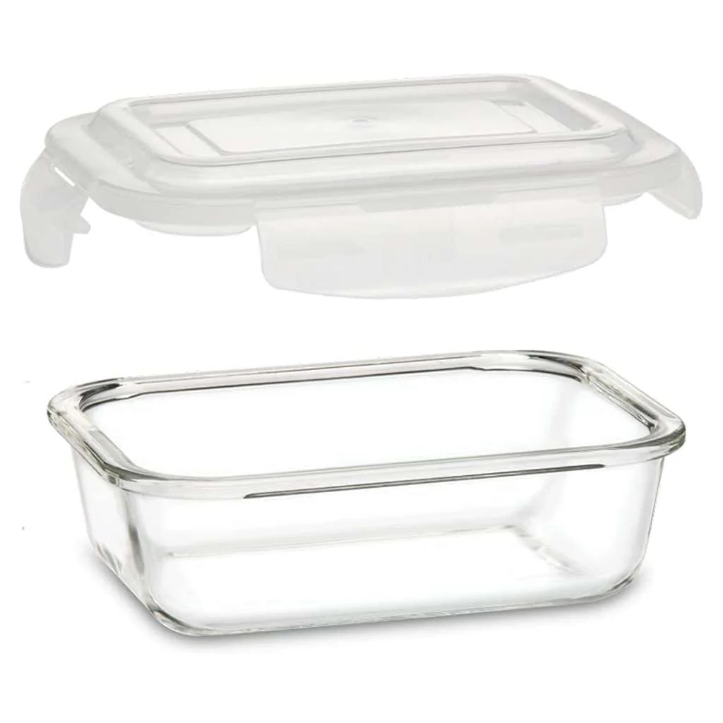 Borosil Klip N Store Rectangular Glass Storage Container 640ml ICYGCHLS640 - Image 2