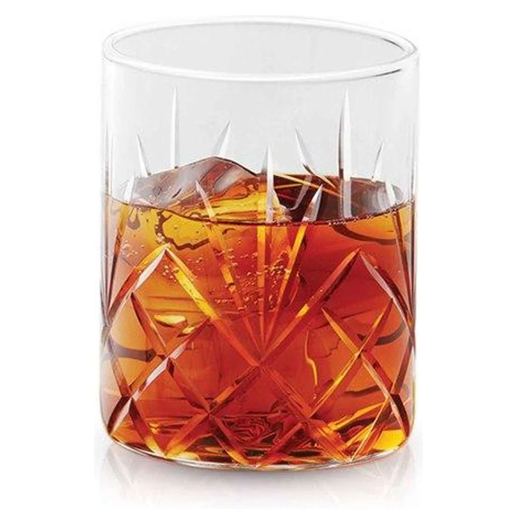 Borosil Krystalia Whiskey Glass Tumbler Set Of 6 Pcs 350ml BV430120T60