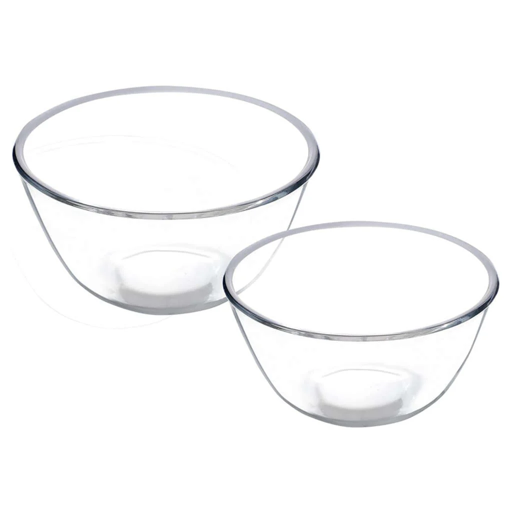 Borosil Mixing & Serving Glass Bowl Set Of 2 (500ml + 1.3Litre) IH22MB1202 - Image 2