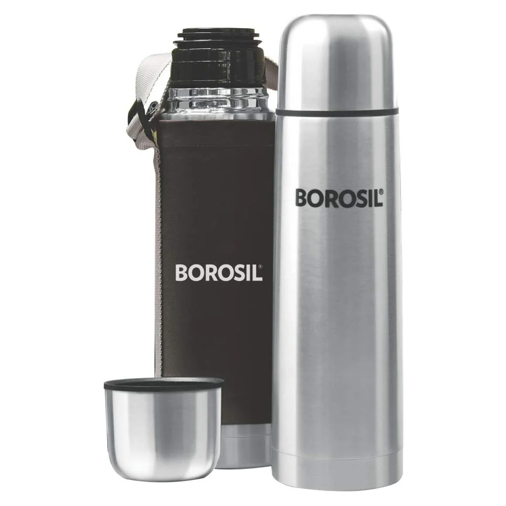 Borosil Thermo Stainless Steel Flask 1000 ml Black FGFTL1000BL