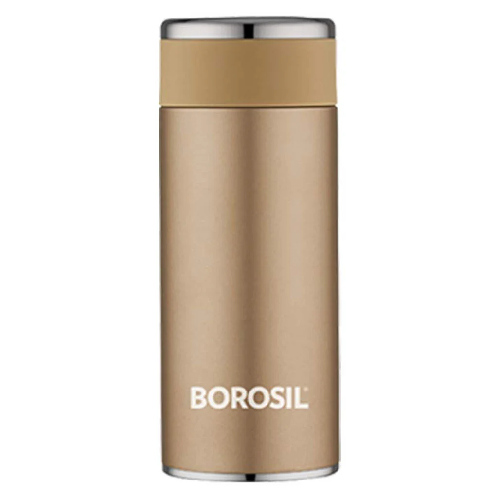Borosil Travelsmart Vacuum Insulated Stainless Steel Water Bottle 260 ml Rose Gold BT260RG119