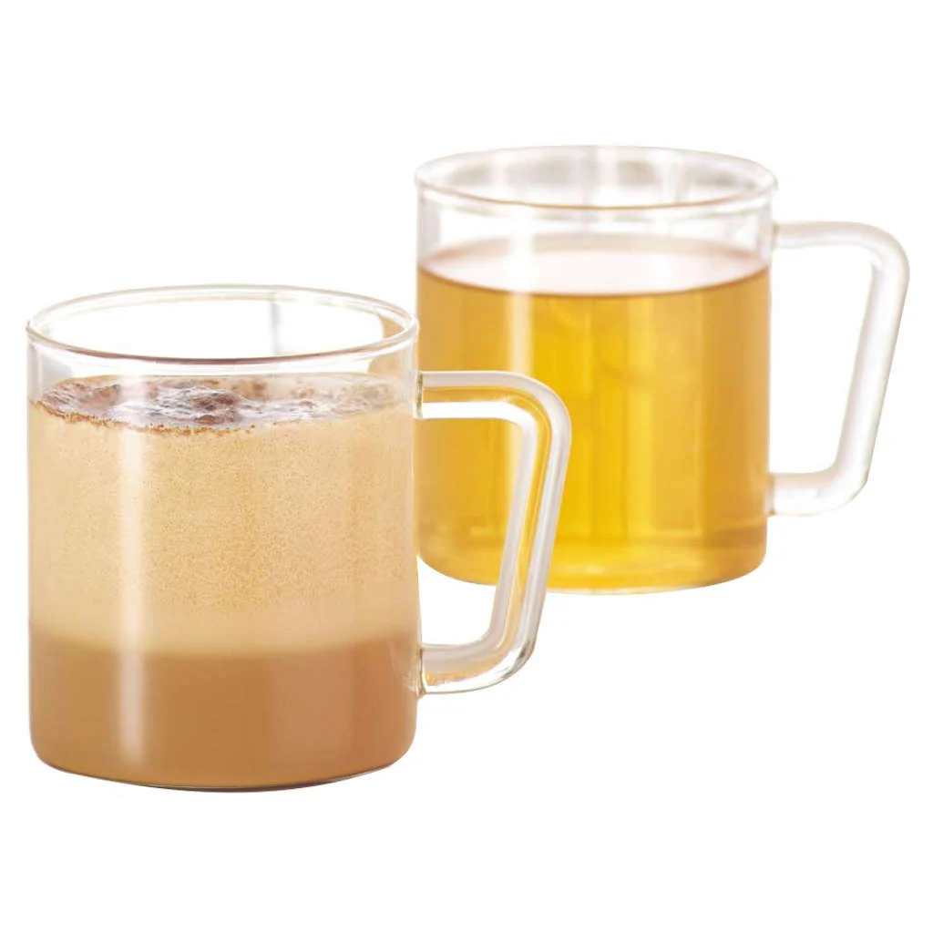 Borosil Vision Classic Delite Glass Mug Set Of 2 Pcs 305 ml BVVIBC305S2