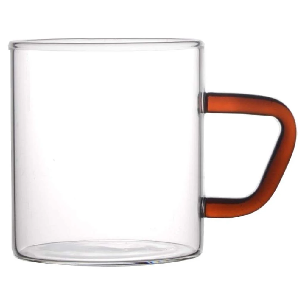 Borosil Vision Glass Mug With Brown HandleSet Of 6 Pcs 190 ml BVCM190BR06 - Image 2