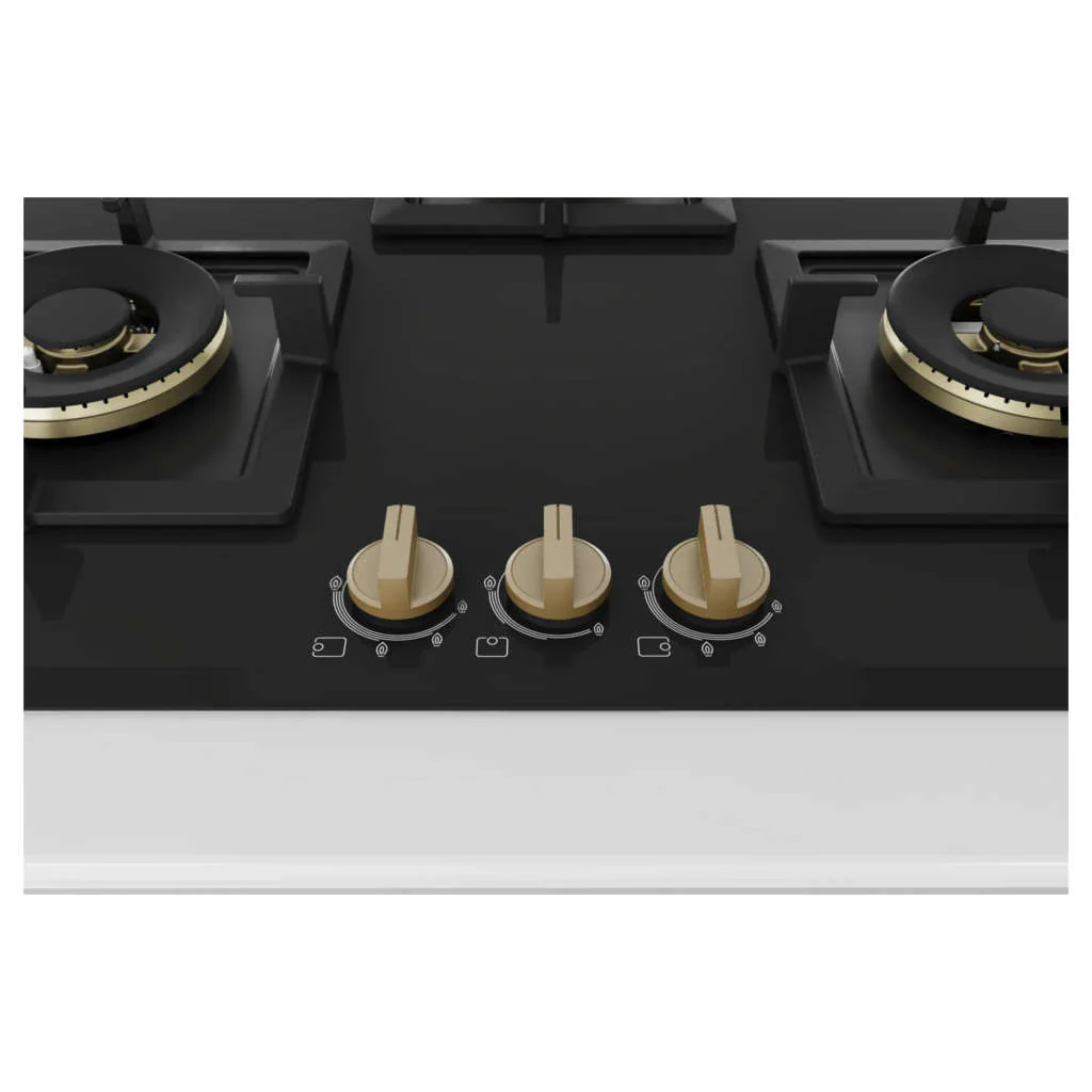 Bosch Glass Top Gas Stove 3 Burner Black PND7B6G20I - Image 3