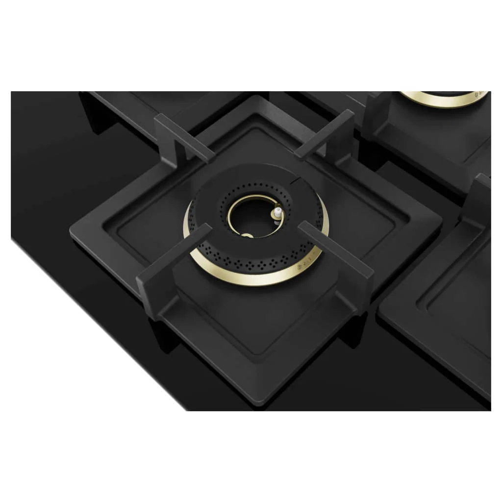Bosch Glass Top Gas Stove 4 Burner Black PNI7B6F20I - Image 4