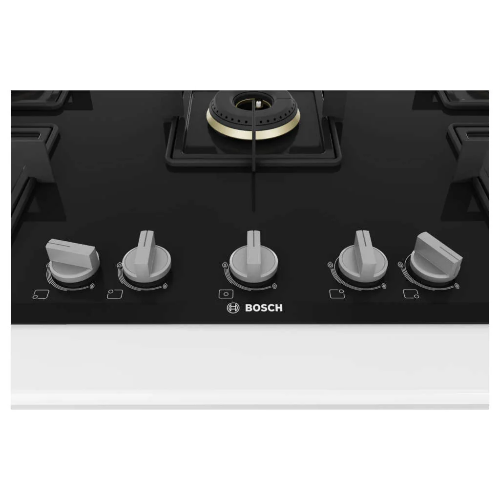 Bosch Glass Top Gas Stove 5 Burner Black PNV9B6F10I - Image 3