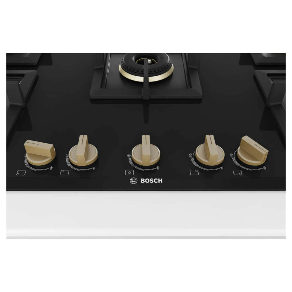 Bosch Glass Top Gas Stove 5 Burner Black PNV9B6F20I - Image 3